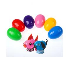 Zhhlinyuan Huevos de Pascua Vacíos Bright Colours Fillable Plastic Easter Eggs Set of 10 Toys Eggs para Children DIY Painting Kids Fun Party etc