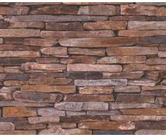 A.S. Création papel pintado Woodn Stone beige marrón amarillo 10,05 m x 0,53 m 914217