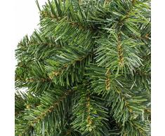 artplants.de Mini árbol de Navidad Artificial VARSOVIA, Verde, Dorado, 90cm, Ø 50cm - Pequeño Abeto Decorativo - Árbol de plástico