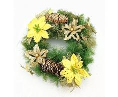 Corona de Adviento con Navidad 28 cm corona de Navidad para puerta corona Varios Color