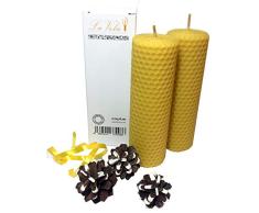 La Vela - Calidad Hecha a Mano de 100% Cera de Abeja en Varios tamaños - 13x4,5