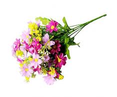 Topdo - Flores de Margaritas Artificiales para Colgar en la Pared, Ramo Artificial para jardín, Oficina, Fiesta, decoración de Boda, Rosy, as Shown