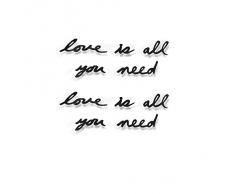 Umbra 470580-040 Decoración de pared Mantra Love Wall Negro