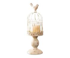Diaod Los titulares de la Vendimia Creativa Birdcage Vela Tallada Hierro Candeleros Centro de Mesa for la Mesa de Comedor, Boda, decoración del hogar (Size : S)