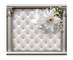 murando Fotomurales Efecto 3D 400x280 cm cm XXL Papel pintado tejido no tejido Decoración de Pared decorativos Murales moderna de Diseno Fotográfico Flores Lirios a-C-0104-a-a