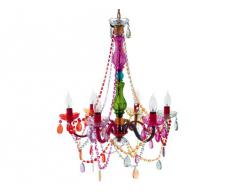 Silly SY100771MC - Lámpara candelabro, 6 brazos, multicolor