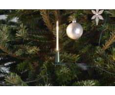 Konst Smide 1168-000 - Cadena de luces led para el árbol de Navidad (16 velas luminosas, 32 diodos de cálida luz blanca, transformador interno de 4,5 V, incluye interruptor)