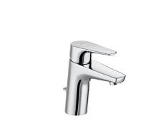 Roca A5A3090C00 Mezclador Lavabo, Desagüe Automático, Cold Start, Colección Atlas, Cromado
