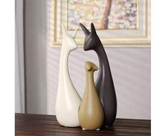 ZXZMONG Escultura Figuras Estatuas,Creativo Ciervos De Cerámica Adornos Decoración del Hogar Moderno Salón Dormitorio Dormitorio