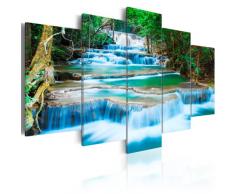 murando - Cuadro de Cristal acrílico 100x50 cm - Cuadro de acrílico - Impresion en Calidad fotografica - Paisaje Naturaleza Cascada Tailandia árbol Foresta b-B-0080-k-m