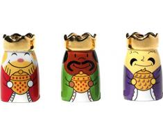A di Alessi AMGI10SET1 - Figura de porcelana pintada a mano (3 unidades), diseño de los Reyes Magos