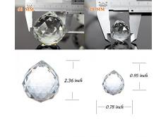 Simuer Bola de Cristal Transparente, Esfera de Cristal, Bola Decorativa de curación, decoración K9, Accesorio de Cristal para fotografía, decoración de enseñanza, Regalo de cumpleaños