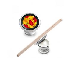 Soporte magnético para salpicadero de coche con diseño de flores de lona para pintura de maíz y amapola, rotación de 360 grados, regalo