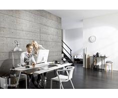 Komar 8 – 938 368 x 254 cm Mural de bloques de hormigón – papel pintado gris (8 piezas)