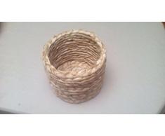 Macetero de interior decorativos fabricado en Anea, similar al mimbre. Cubretiesto para el hogar