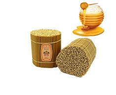 Diveevo Medovie - Velas finas de cera de abeja con aroma de miel (700 unidades, 160 x 5 mm, 2 kg), color amarillo