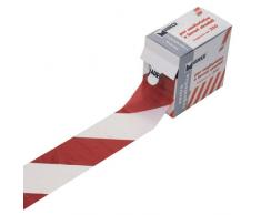 Maurer 15050400 Cinta Señalización Roja/Blanca Rollo 70 mm. x 200 Metros