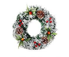 MoGist Corona de Navidad Niedlich Árbol de Navidad Boda Decoración Guirnalda Puerta Corona Corona de Adviento para Puerta y Ventana Árbol de Navidad, Bunt-30cm, 30 cm