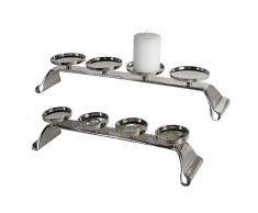 Casablanca – Candelabro de Adviento strado aluminio Vern. B 62 x h 13 x cm