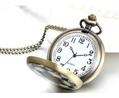 Jewelrywe reloj de bolsillo en la figura del cuarzo del collar de la cereza con la aleación de bronce de la vendimia