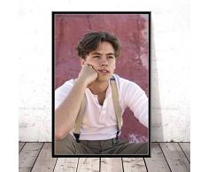 Zhuhuimin Impresión de póster Nuevo Cole Sprouse Serie de TV Actor de Estrella de Cine Arte Lienzo Pintura al óleo Sala de Estar Decoración Pintura Mural 50x70cm (sin Borde)