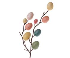 Huieng - 5 ramas creativas de Pascua, decoración para el hogar, oficina, escritorio, rama de árbol de Pascua con pintura de huevos de Pascua