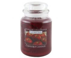 Caroline velas de 623 G "fresh Baked diseño de manzanas" de cristal para velas en tarro, rojo