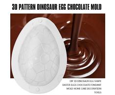 Cikuso Molde de Chocolate Fondant Huevos de Pascua Forma de Huevo de Dinosaurio 3D DIY Herramientas de Decoracion de Torta en casa
