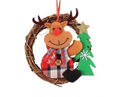 applyvt Coronas De Navidad, Corona De Navidad, Guirnalda De Navidad para Decoración, Navidad, Adviento, Corona De Puerta