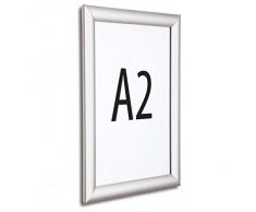 A2 portapóster - marco para pósteres/Clip Frame 25 mm plata marco anodizado