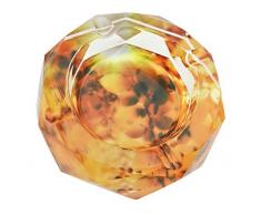 Clásica Naranja Otoño escena patrón transparente Octangle forma cristal cigarrillo cenicero para oficina en casa mesa decoración de escritorio, regalo del día del padre