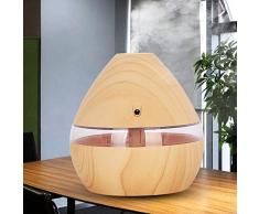 SUNNSEAN Aroma Difusor 300 ML Madera Por Ultrasonido Aromática Aceite Ambientador Difusor Humidificador de Madera con LED de Colores para la Casa, Yoga, Oficina, Spa, Dormitorio