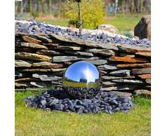 CLGarden Bola de acero inoxidable 30cm pulido, Element Para El bola de acero inoxidable Brunnen ESB3 Pulido Bola de acero inoxidable con 30 cm diámetro para jardín fuente decorativa Agua parte 30cm