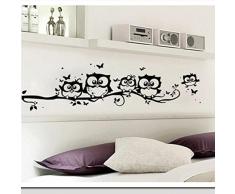 FAMILIZO Wall Mariposa BúHo Vinilo Del Arte De Los NiñOs De La Historieta Pegatinas De DecoracióN Para El Hogar DecoracióN Decal