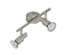 Briloner Leuchten 2991-022B - Barra de focos de interior, 3W, GU10, 2 fuentes de luz