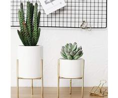 Tutoy Planta De Flores De Cerámica Suculentas Pot Interior Rack Jardín Pantalla Soporte Jardinera Titular Decoración - #2