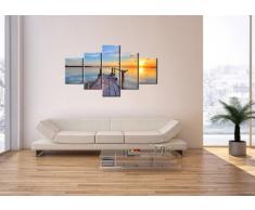 Cuadro sobre lienzo - 5 piezas - Impresión en lienzo - Ancho: 125cm, Altura: 70cm - Foto número 2402 - listo para colgar - en un marco - EA125x70-2402