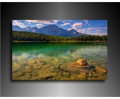 Imagen Sobre Lienzo – Paisaje Mar montañas – Fotográfico leinwand24/aa0559, madera, multicolor, 120x100 cm