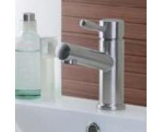 acero inoxidable MONOMANDO Grifos de Lavabo con ECO-clic ahorrar agua cepillado
