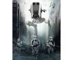 'Komar 001 de DVD2 Star Wars Fotomural de "Star Wars Imperial Forces, tamaño 200 x 250 cm (ancho x altura), 2 Las carreteras, incluye de cola, multicolor