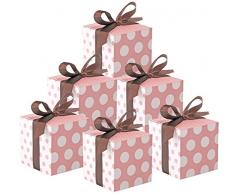 Cajas de regalo dulces, regalos para invitados de boda, bautizo, nacimiento, 50 unidades