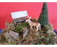 Belén accesorios heuraufe con 2 cervatillos, madre con el Niño y accesorios, 17 x 14 cm