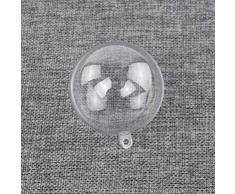 OUNONA 12pcs Regalo Bola de plástico Transparente Bola Transparente de Bolas de Navidad 4 cm Adorno