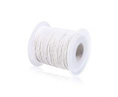 Exceart 1 Rollo de Mechas Trenzadas Mechas de Velas Fabricación de Velas Mecha Mecha de Algodón para Hacer Velas Artesanales de Bricolaje