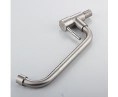 Moderno giratorio montado en la pared latón grifo de agua fría lavabo sin plomo grifo de cocina, acabado cromado