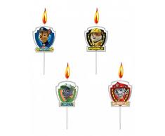 Patrulla Canina - Velas en forma de placa, 4 unidades (Amscan 999142)