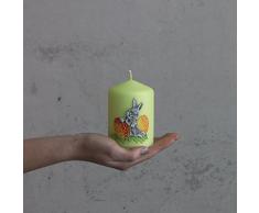 B. Candle Manufaktur Cilindro Vela Oster Verde 90 x 70 mm diseño Vela Vela Pascua