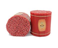Diveevo No140 - Velas finas de cera de abeja (700 unidades, 160 x 5 mm, 2 kg), color rojo