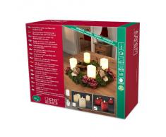 Konstsmide 1068-010 - Guirnalda LED para el árbol de navidad (velas de luz, 10 diodos de blanco cálido, 230 V, 1W, para interiores)