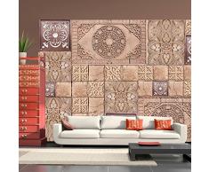 Fotomural 250x175 cm ! 3 tres colores a elegir - Papel tejido-no tejido. Fotomurales - Papel pintado 250x175 cm - ornamento azulejo piedra alivio f-A-0094-a-c